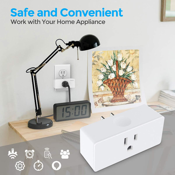 Smart Home Mini Smart US Standard USB Socket WiFi Pluggkontakt (1 stk)