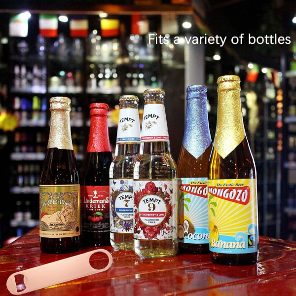 4 st ölflasköppnare, barnyckel för bartender, enkla och effektiva platta ölöppnare (roséguld)