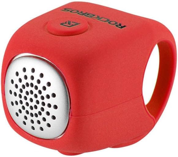 Sähköpyörän kellot, elektroninen pyörän torvi, mini summerikello E-kello vedenpitävä 80dB kello, universaali elastinen silikonikiinnitys punainen