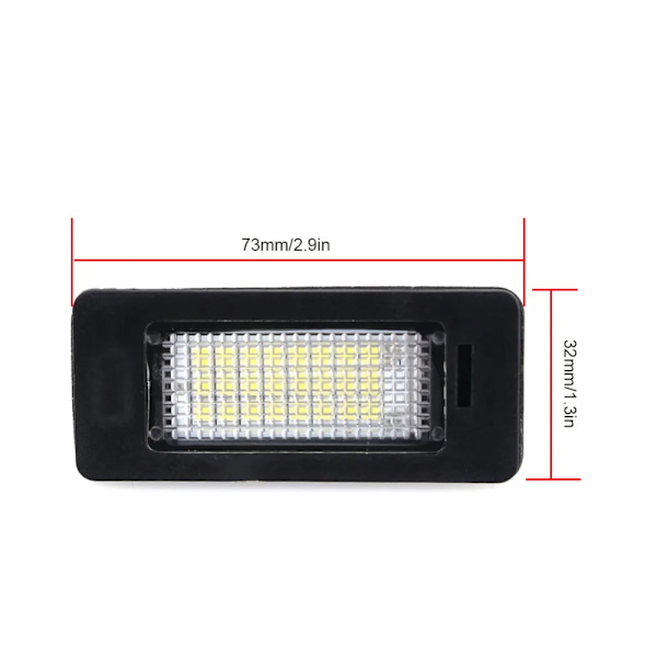 2PCS För BM-W E39 E60 Registreringsskylt Ljus 6000k Vit Inget Fel Led Nummer Registreringsskylt Ljus För BM-W E90 E91 E92 E61 E60 E70 E71