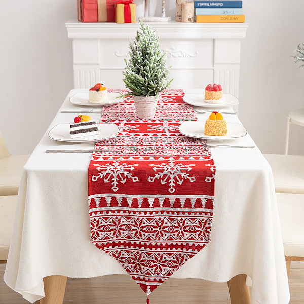 Juledekorasjoner strikkede duker kreative juleduker hjemme sminkebord dekorasjon
