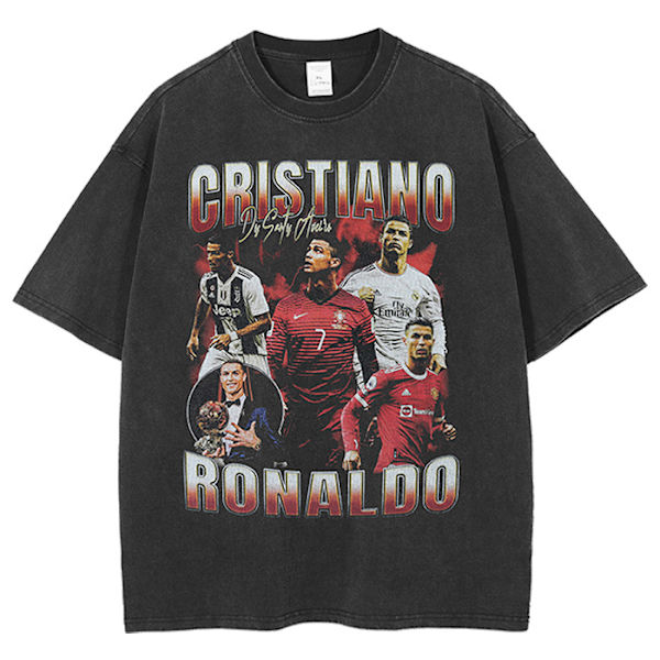 T-shirt REA Ronaldo Portugal & United sports tröja svart L