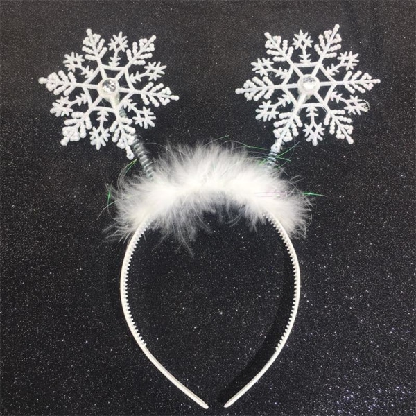 10 julpannband Nya Snowflake Party Huvudbonader Jul Dr