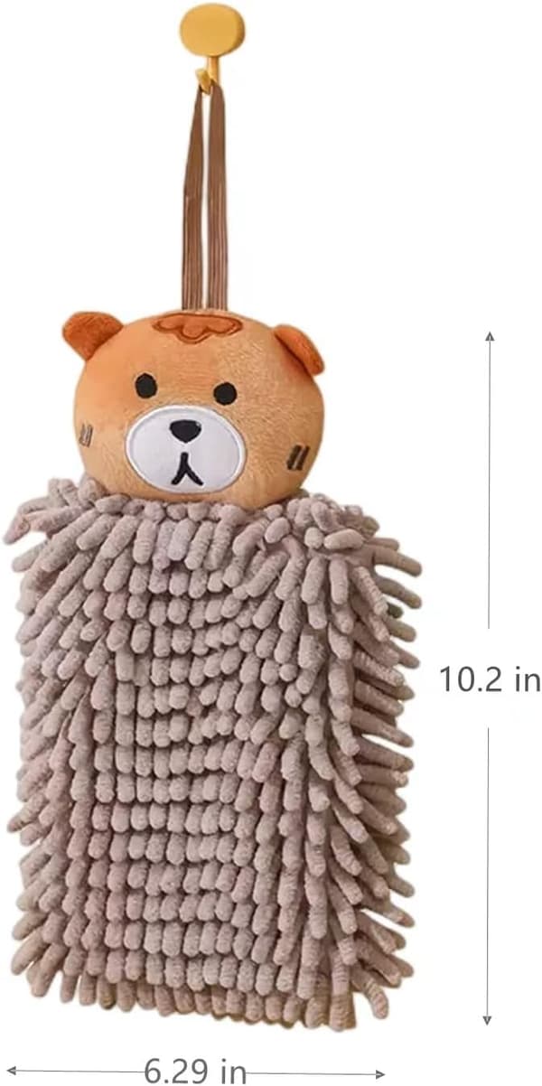 2-pack Djur Chenille Handdukar, Dubbelsidig Chenille Handduk