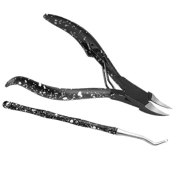 Manikyrset Nagelsaxar Nagelbandsklippare Dead Skin Remover Edge Nagelbandstrimmer Sax (svart)