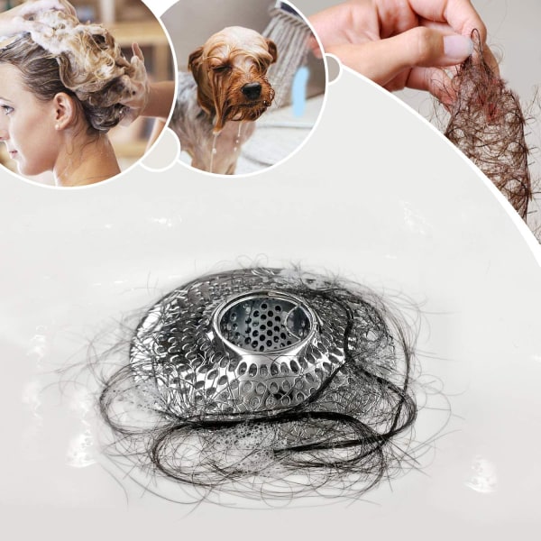 Badkar hårfilter hårinsamling golvbrunn antiblockerande anordning dränering hårfälla/badkar dusch dränering hårfälla bräda/filter rostfritt stål