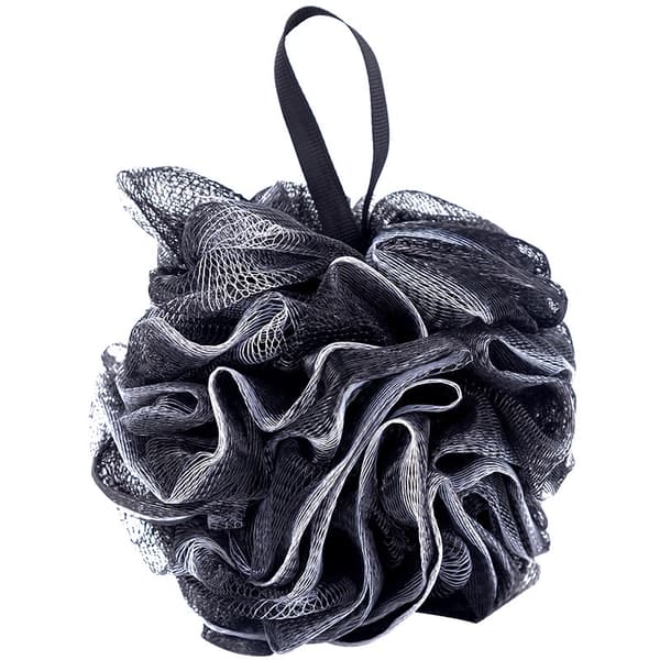 Badeblomst til mænd, sort og hvid, bambuskul, gradient badebold, gradvis stabil gnidebold 60g (2 stk.)
