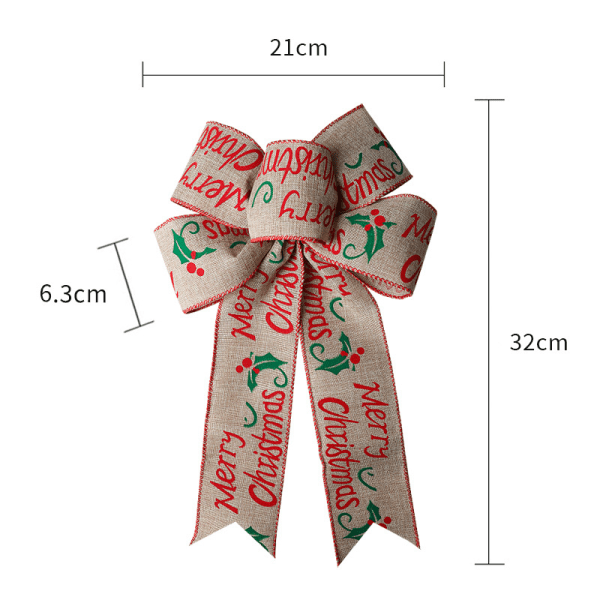 6st julband imitation hampa band Juldekorativa rosetter DIY rosettband