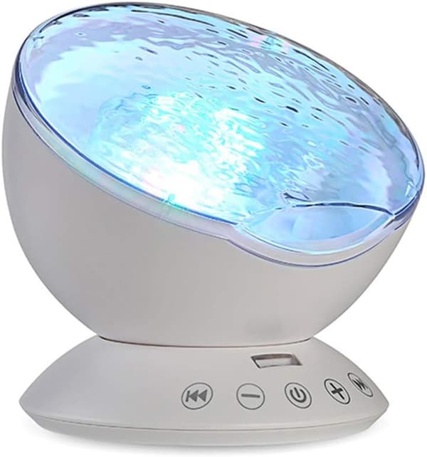 Mermaid Decor Fjärrkontroll Night Light Ocean Wave Projector 7