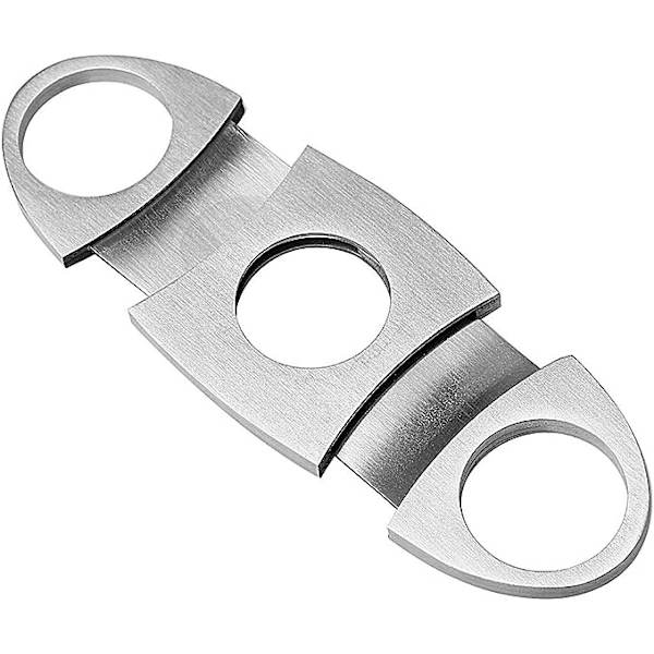 Sigarkutter, Siming Dobbel Blad Guillotine Kutter Saks Lomme Rustfritt Stål