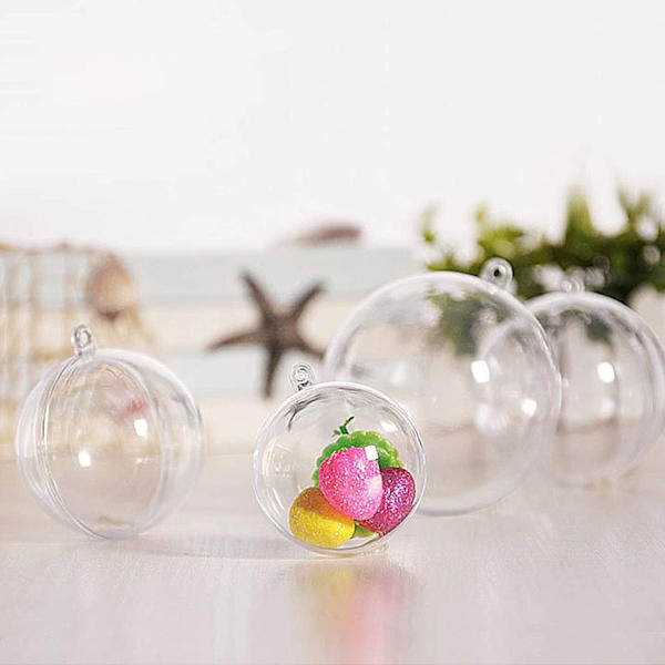 DIY klare plast julekuler, akryl klar plast dekor