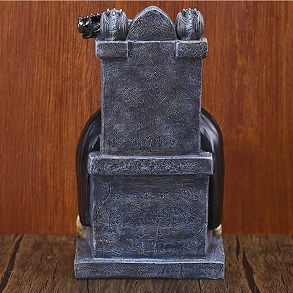 Dødstrofé Ornament Hjemmedekorasjoner Håndverk Ornament Skulpturer Status Dekor Skjelett Trofé Studierom Festival Party(23X12X12CM)