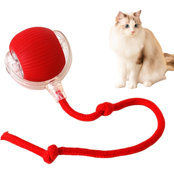 Interactive Cat Toy, Moving Cat Toy | Elektriska Kattleksaker Inomhus Kattleksaker | Inomhus Kattleksaker, Kattpusselleksak, Kattbollar För Inomhus röd