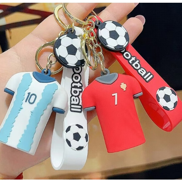 2022 World Cup stjärntröja nyckelring fotboll nyckelring hänge - Argentina 10 Messi (5 stycken)