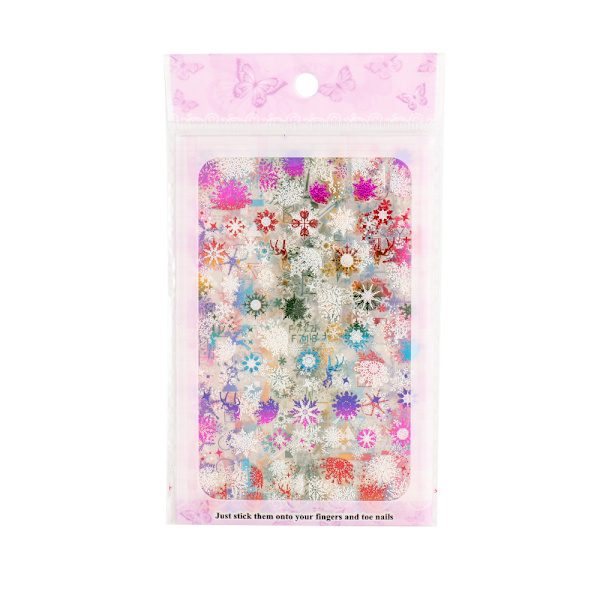 Christmas Nail Art Stickers 16 Sheets Dekaler Självhäftande DIY Nageldekaler 3D Design Nageldekorationer för julfest Kvinnor Flickor