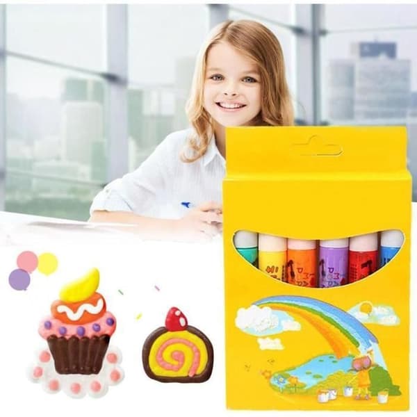 6 stk. DIY Bubble Popcorn Tegnepenne, Magisk Popcorn Pen, 3D Farve Magisk DIY Boble Popcorn Tegnepenne