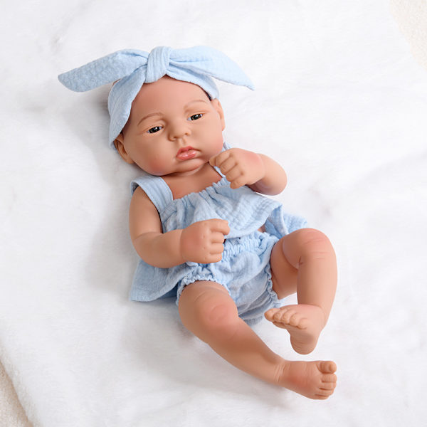 16,5 tum naturtrogen silikondocka, baby (slumpmässiga kläder)