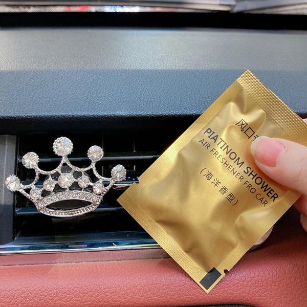 Car Parfym Clip Diamond Crown Car Aromatherapy med Vent Clip