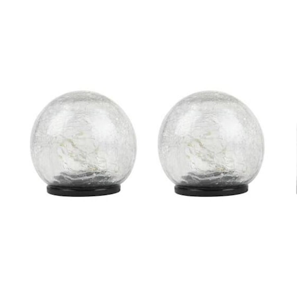 Solar Lights, Led Crackle Ball 2st Utomhusbelysning för trädgård,