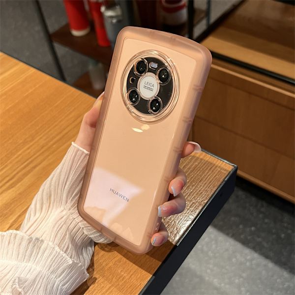 Sopii Huawei mate30 silikonikuorelle, jossa on hieno reikä, kattava putoamista estävä suojakotelo (vaaleanpunainen)