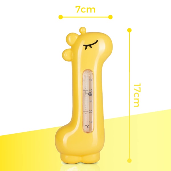 Baby - Perfekt badtemperatur - Splittersäker - Stark och robust - Vattentermometer för säkert badkul - Badkar - BPA-fri