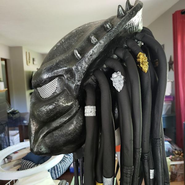 Predator Helmet Replica Mask Latex Mask Halloween Cosplay Kostym Prop Latex