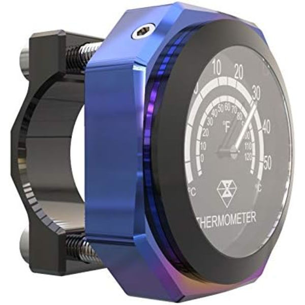 Motorcykelstyrfäste Cool Style Noctilucent Watch Urtavla Quartz Clock Motorcykel Lysande legering Klocka Tidsmätare Klocka Vattentät dekoration för mo