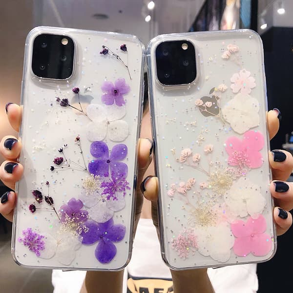 1 stk. Rosa Bie Blomst Dame iPhone13 All-inclusive Anti-fall