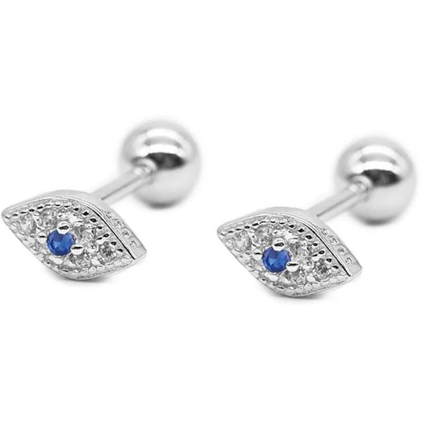 Blue Evil Eye Mini CZ Stud örhängen för kvinnor Små flickor Daint