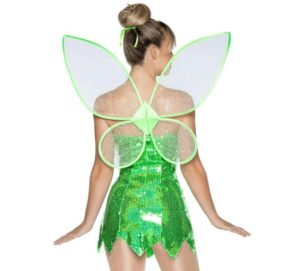 Jul Halloween Kostym Rollspel Stygg Fe Klänning Fe Vinge Kostym (Grön)