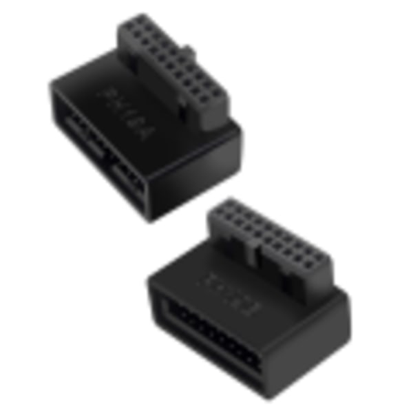 Pöytätietokoneen emolevyn USB 3.0 -liitäntäadapteri 19p 20p pystysuora pistoke neula 90° kierretty asennettu ohjauskaari A
