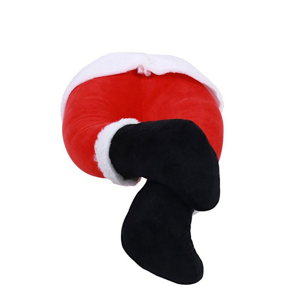 Röd jultomte Kroppsdekorationer Dekorationer Burlap Pose-able plyschben