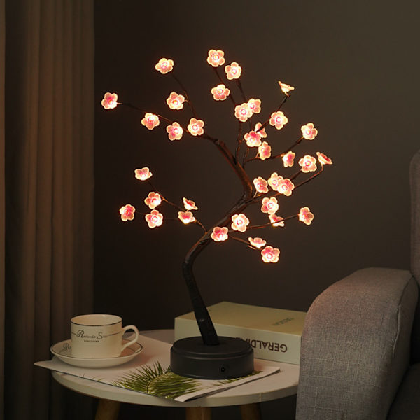 Kreativt Træ Lampe Perle Træ Lampe Touch Screen Lampe Soveværelse Lampe Gave Booth Lampe Dekorations Lampe Bordlampe#4