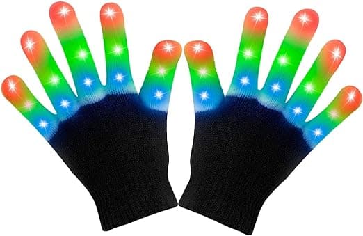 1 par LED-hansker Lysende hansker for barn