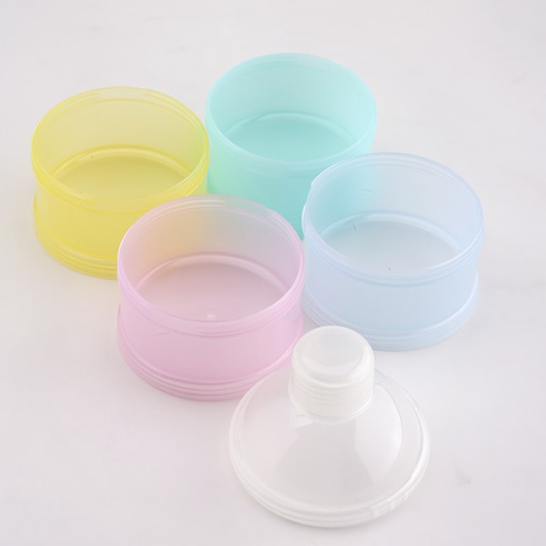 4-lags melkeerstatningsdispenser for baby, formelbeholder for reise, sølesikker, stablebar oppbevaringsbeholder for babysnacks med håndtak, BPA-fri, 2 P