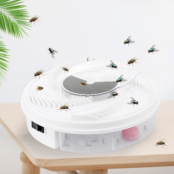Elektrisk antiflugfälla Effektiv fysisk flugsnappare Insektsfällor Automatisk flugsnappare utomhus inomhus Skadedjursinsektsfångare