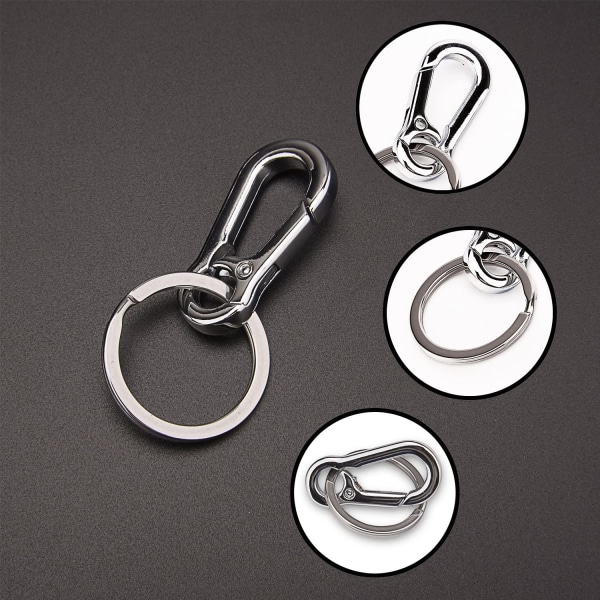 Metal Carabiner Clip Nyckelhållare Nyckelring Hållare Nyckelring Organizer för bil/nyckelsökare, paket med 3