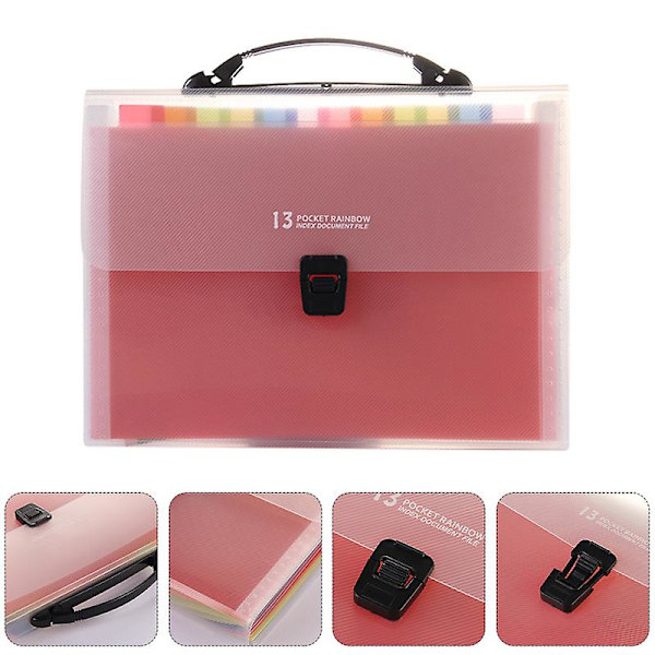 Dragspel Mapp Portable Document Organizer Keeper Pappersarkiveringsmapp