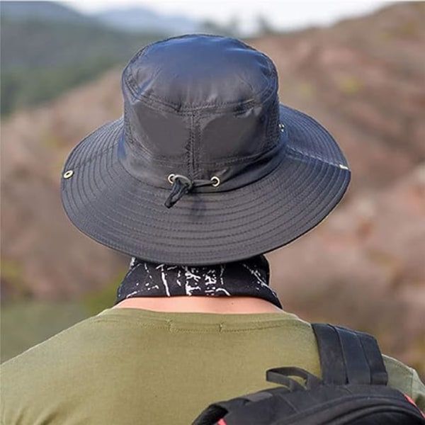 Solhatt Herr Dam Utomhus Anti UV Bucket Hat Rese Safari Cap