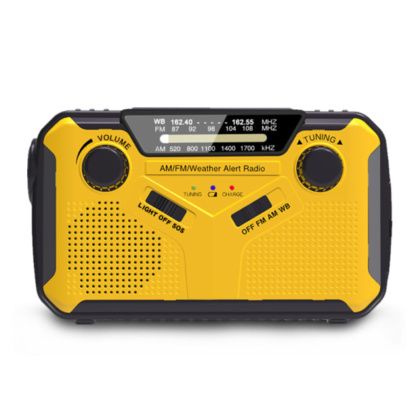 Nödväderradio Bärbar Solar Handvev Batteriradio