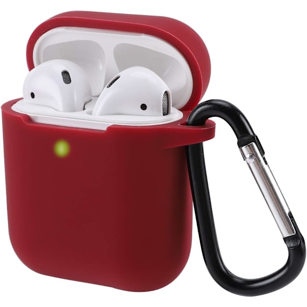 Airpods Case Cover Kompatibel för AirPods 2 & 1, AirPods 2 & 1 Case Cover [Synlig LED - indikator] [Stöder trådlös laddning