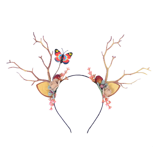 Noël tête cerceau gros branche papillon adulte enfants vacances wapiti coiffure charmant bois de cerf coiffure