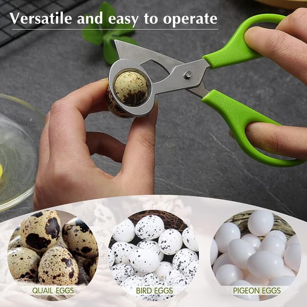 Sett med 2 Vaktel Egg Saks, Rustfritt Stål Egg Saks, Vaktel Saks, for Kutting av Egg, Vaktel Egg, Due Egg