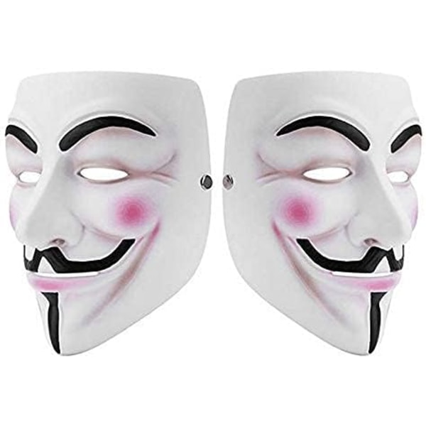 V for Vendetta Guy Fawkes Maske Kvalitets Anonym Maske Halloween Kostume Hacker Maske Cosplay Party Maske One Size