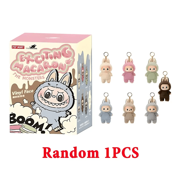100% ORIGINAL LABUBU The Monsters Exciting Macaron Plyschdockor Figur Leksaker Blind Boxes (Färg Slumpmässig) 1 Single pack