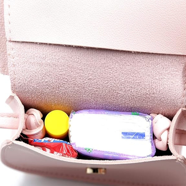 Lille Museøre Sløjfe Crossbody Taske, PU Skuldertaske til Børn Piger Småbørn