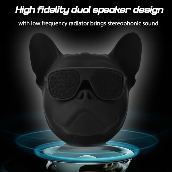 Kreativ hundformad högtalare, bärbar hundformad stereoljud Musikspelare Bluetooth trådlös högtalare