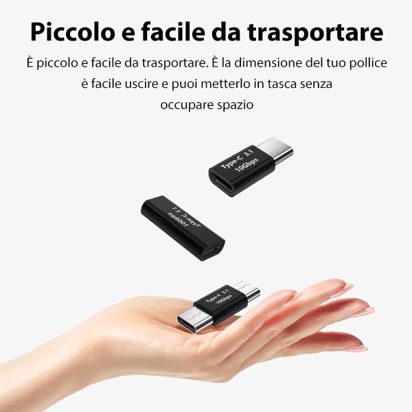 USB C till USB 3.1 C Hane till USB C Hane till USB C Hane till USB C Hona till USB C Hane till USB C Hona USB C3.1 Extension Adapter 3-pack