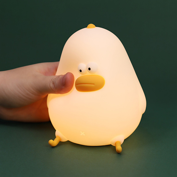 Pieni pullea kana LED silikonilamppu USB-latauksella, himmennyksellä ja ajastimella, yölamppu lapsille, silmien suojaus yöpöydällä