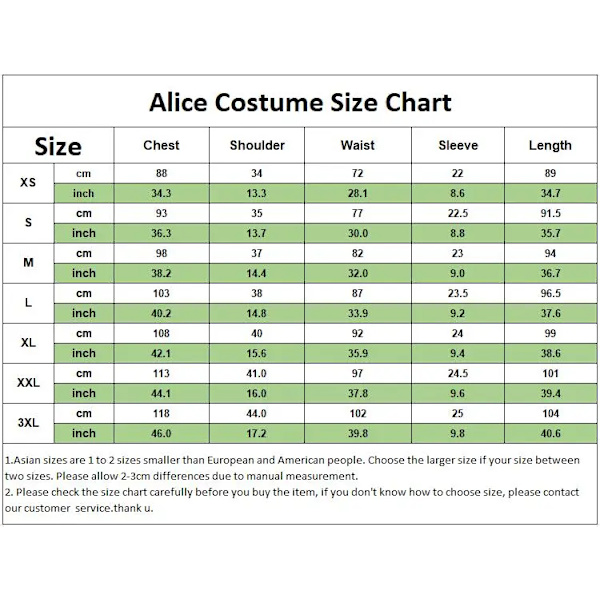 Anime Alice Princess -mekko, piikatytön esiliinamekko, Game Madness Returns Alice Cosplay -asu naisille ja tytöille Halloween-juhliin M